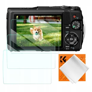Zestaw Osłon 3x Osłona Szkło 9H K&F na Ekran do Olympus TG-7 TG-6 TG-5 TG-4 - Kamery cyfrowe - akcesoria - miniaturka - grafika 1