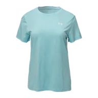 Koszulki i topy damskie - Damska Koszulka z krótkim rękawem UNDER ARMOUR TECH SSC- TWIST 1384230-494 – Niebieski - miniaturka - grafika 1