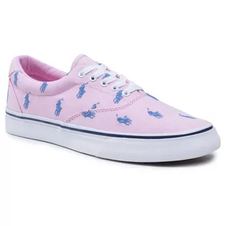 Trampki damskie - Polo Ralph Lauren Tenisówki Thorton 816839230005 Pink/Light Blue - grafika 1