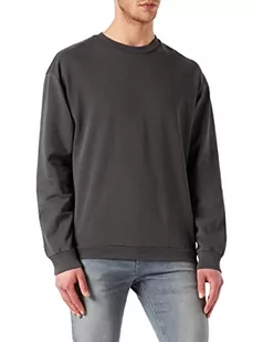 Urban Classics Męska bluza pigmentowa Dyed Crew Neck, Blackbird, L - Bluzy męskie - miniaturka - grafika 1