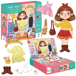 Gra magentyczna Ubieranka Modna dziewczyna - Dodo - Magnesy Gra magentyczna Ubieranka Modna dziewczyna - Dodo - Magnesy - miniaturka - grafika 1