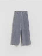 Spodnie i spodenki dla dziewczynek - Reserved - Sztruksowe spodnie - granatowy - miniaturka - grafika 1