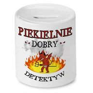 Skarbonki - Skarbonka Dla Detektywa na Urodziny na Prezent z Nadrukiem ze Zdjęciem - miniaturka - grafika 1
