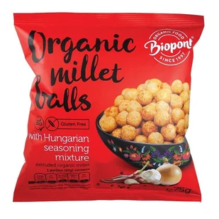 Biopont Chrupki Jaglane O Smaku Węgierskiej Przyprawy Bezglutenowe Bio 75 g - Biopont - Chrupki - miniaturka - grafika 2