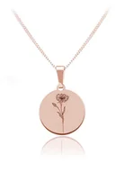 Naszyjniki - Kwiaty Polskie - Naszyjnik z Chabrem - rose gold - miniaturka - grafika 1