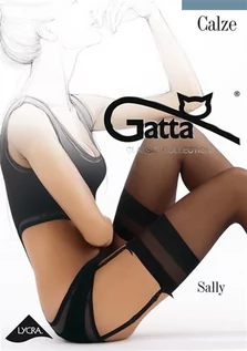 Bielizna erotyczna damska - Gatta Sally - Stockings, Garter Belt Nero Black 3-4 - grafika 1