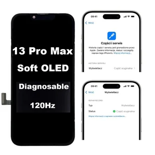 Wyświetlacz LCD Diagnosable ekran dotyk digitizer programowalny z możliwością przypisania jako oryginał do Apple iPhone 13 Pro Max (Soft OLED 120Hz) - Części serwisowe do telefonów - miniaturka - grafika 1