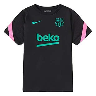 Nike Unisex dzieci Fcb Y Nk Brt Strke Top Ss Cl T-shirt czarny/różowy wiązka/(nowy zielony) (pełny sponsor-3. d) XL - Koszulki i topy damskie - miniaturka - grafika 1