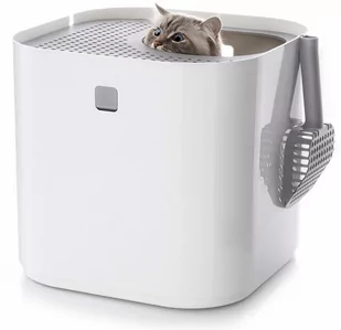 Modkat kuweta dla kota, biała - Dł. x szer. x wys. 40 x 40 x 38 cm Dostawa GRATIS! - Kuwety dla kotów - miniaturka - grafika 1