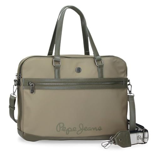 Pepe Jeans Corin Torba na laptopa Zielony 40x30x5 cms Poliester i PU by Joumma Bags, Zielony, Talla única, Torba na laptopa