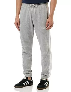 adidas Męskie spodnie Essentials French Terry Tapered Elastic Cuff 3 paski - Spodenki męskie - miniaturka - grafika 1