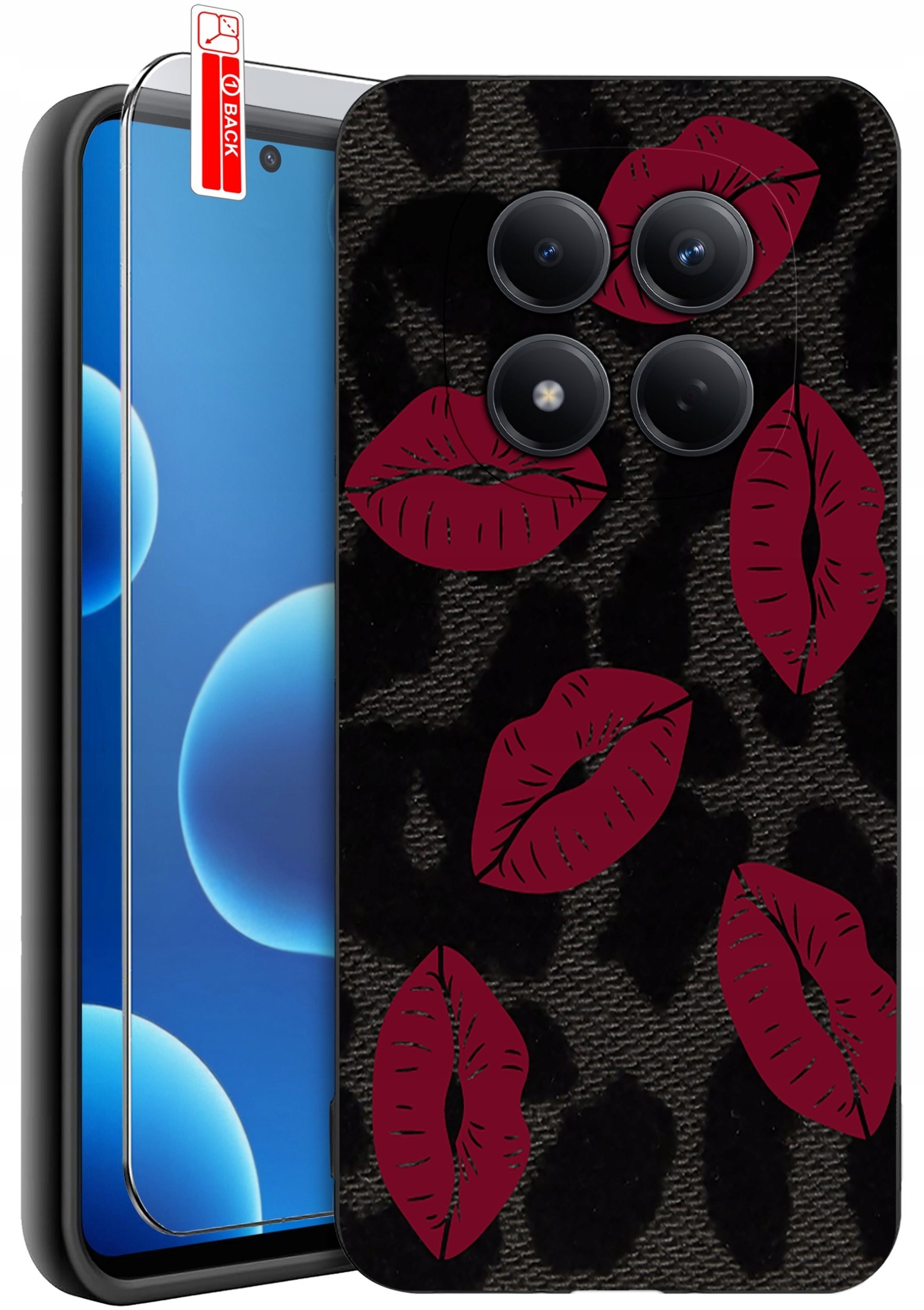 krainaGSM Etui Do Xiaomi Redmi Note 15 Pro 5G Wzory Silikonowe Matt Case + Szkło