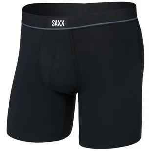 Męskie bokserki Saxx Essential Cotton Boxer Brief Fly Rozmiar: M / Kolor: czarny - Majtki męskie - miniaturka - grafika 1