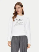 Bluzy damskie - Guess Bluza W5GQ05 KB683 Biały Reglan Fit - miniaturka - grafika 1