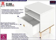Szafki nocne - Elior Biała nowoczesna szafka nocna glamour - Imperio 4X - miniaturka - grafika 1