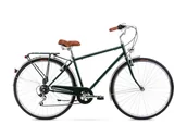 Rowery - Romet Rower miejski Vintage Eco M ciemnozielony 18 M - miniaturka - grafika 1