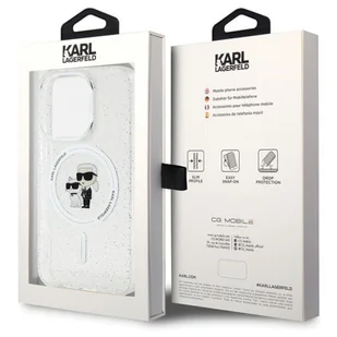 Karl Lagerfeld KLHMP15LHGKCNOT iPhone 15 Pro 6.1" transparent hardcase Karl&Choupette Glitter MagSafe - Etui i futerały do telefonów - miniaturka - grafika 8