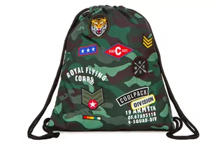 CoolPack Worek Na Obuwie Coolpack Sprint Z Naszywkami Moro Green - Worki na buty - miniaturka - grafika 1