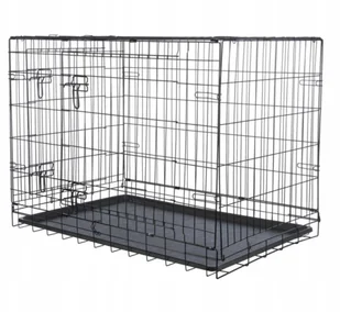 Trixie Home kennel, M–L: 93 × 69 × 62 cm, black - Sprzęt podróżny i transportery dla psów - miniaturka - grafika 1
