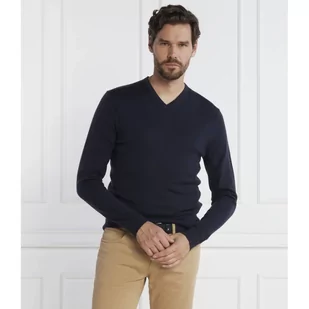 Calvin Klein Wełniany sweter SUPERIOR | Slim Fit - Swetry męskie - miniaturka - grafika 1
