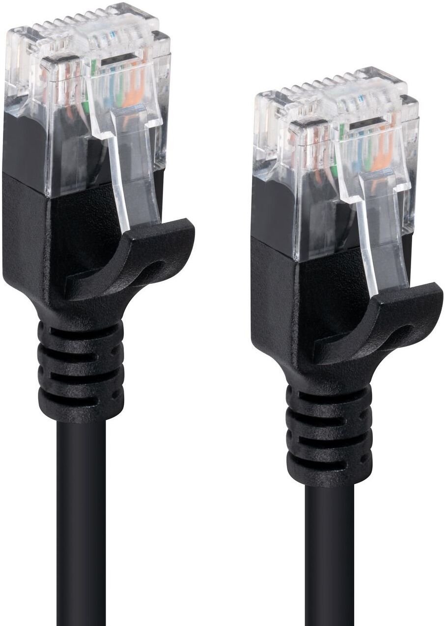 MicroConnect U / UTP CAT6 0.3M Czarny cienki V-UTP6003S-SLIM