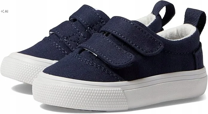 TOMS GRANATOWE TRAMPKI DZIECIĘCE NA RZEPY Z BIAŁĄ PODESZWĄ 22 6MA