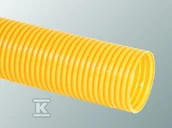 Rury - Kaczmarek Rura drenarska PVC DN/OD 100x91, zwój 50m, SN4, typ TP (w pełni sącząca, otwory perforacyjne na całym obwodzie), falista, kolor żółty - miniaturka - grafika 1