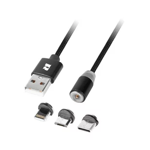 Kabel magnetyczny 3w1 micro Usb Typ-c iPhone Rebel - Kable USB - miniaturka - grafika 2