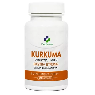 Medfuture Kurkuma + piperyna + imbir 95% kurkuminoidów - Suplementy naturalne - miniaturka - grafika 1