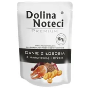 Mokra karma dla psów - Dolina Noteci Danie z łososia z marchewką 300g - miniaturka - grafika 1
