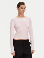 Bluzki damskie - HUGO Bluzka 50537227 Różowy Slim Fit - miniaturka - grafika 1