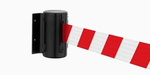 Rozwijana taśma odgradzająca, ostrzegawcza + kaseta MINI na śruby, zapięcie przeciwpaniczne (Długość 2,3 m) - Wyposażenie miejsc publicznych - miniaturka - grafika 1