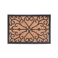Wycieraczki - Wycieraczka Fred gumowo-kokosowa 60 x 40 cm wzorek brązowy - miniaturka - grafika 1