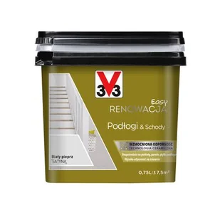 Farba Renowacyjna Easy Renowacja Podłogi Schody biały pieprz 0,75 l V33 - Emalie - miniaturka - grafika 1