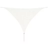 Parasole ogrodowe - vidaXL Żagiel przeciwsłoneczny HDPE trójkątny 5x5x5 m, biały - miniaturka - grafika 1