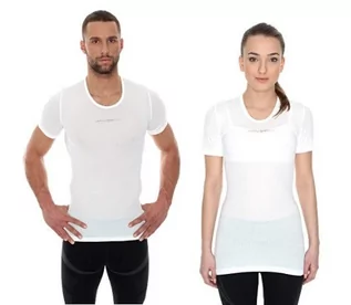 Koszulki męskie - Brubeck Koszulka unisex Base Layer biała r XXL SS10540) - grafika 1