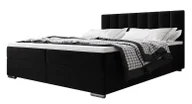Łóżka - Czarne łóżko tapicerowane welurem 5 rozmiarów - Zavire - miniaturka - grafika 1