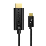 Kable - CHOETECH jednokierunkowy kabel adapter przejściówka z USB Typ C (męski) na HDMI 2.0 (męski) 4K 60Hz 1,8m czarny (CH0019) CH0019 - miniaturka - grafika 1