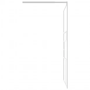 VidaXL Ścianka prysznicowa z półką biała, 80x195 cm, ESG i aluminium - Ścianki i drzwi prysznicowe - miniaturka - grafika 7