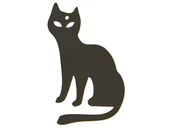 Ozdoby bożonarodzeniowe - PartyShow Zawieszka drewniana Kot - 8,5 cm - 1 szt. - miniaturka - grafika 1