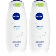 Kosmetyki do kąpieli - Nivea Creme Soft żel pod prysznic 2 x 500 ml - miniaturka - grafika 1