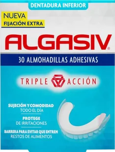 Podkładki samoprzylepne Algasiv Denture Fixative Seals Down do utrwalający protezy zębowe 30 szt (8413853531003) - Higiena protez i aparatów ortodontycznych - miniaturka - grafika 1