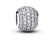 Charmsy - Pandora Valerio.pl Rodowany srebrny charms do lśniąca kulka kuleczka pave cyrkonie srebro 925 GS006-4 GS006-4 - miniaturka - grafika 1