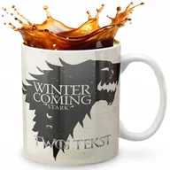 Kubki - KUBEK 330ml GRAFIKA PREZENT ŚWIĘTA WZÓR - SERIAL GOT TRON SMOK GRA - IMIĘ - miniaturka - grafika 1