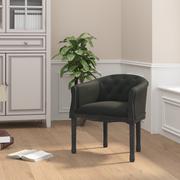 Krzesła - Krzesło stołowe, czarne, obite aksamitem - miniaturka - grafika 1