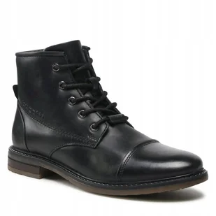 BUGATTI MĘSKIE TRZEWIKI SKÓRZANE Z LOGO 45 Ż8C - Botki męskie - miniaturka - grafika 1