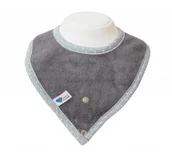 Śliniaki i fartuszki - LullaLove ŚLINIAK GRAY z napem SupeRRO LU 348916 - miniaturka - grafika 1