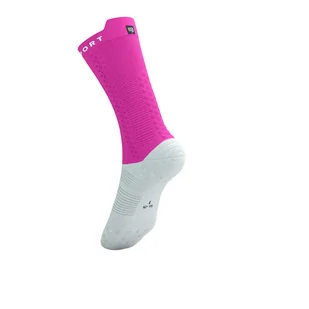 COMPRESSPORT Skarpetki rowerowe PRORACING SOCKS V4 BIKE white/neo pink - Skarpetki kolarskie - miniaturka - grafika 7