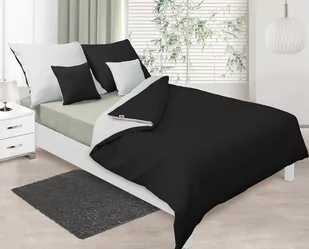 Pościel dwustronna 140x200 satynowa Double Face biała + czarna Matex - Pościel Pościel dwustronna 140x200 satynowa Double Face biała + czarna Matex - Pościel - miniaturka - grafika 1