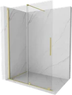 Ścianki i drzwi prysznicowe - Mexen Velar drzwi prysznicowe rozsuwane Walk-in 140 cm, transparent, złote szczotkowane - 871-140-000-03-55 - miniaturka - grafika 1